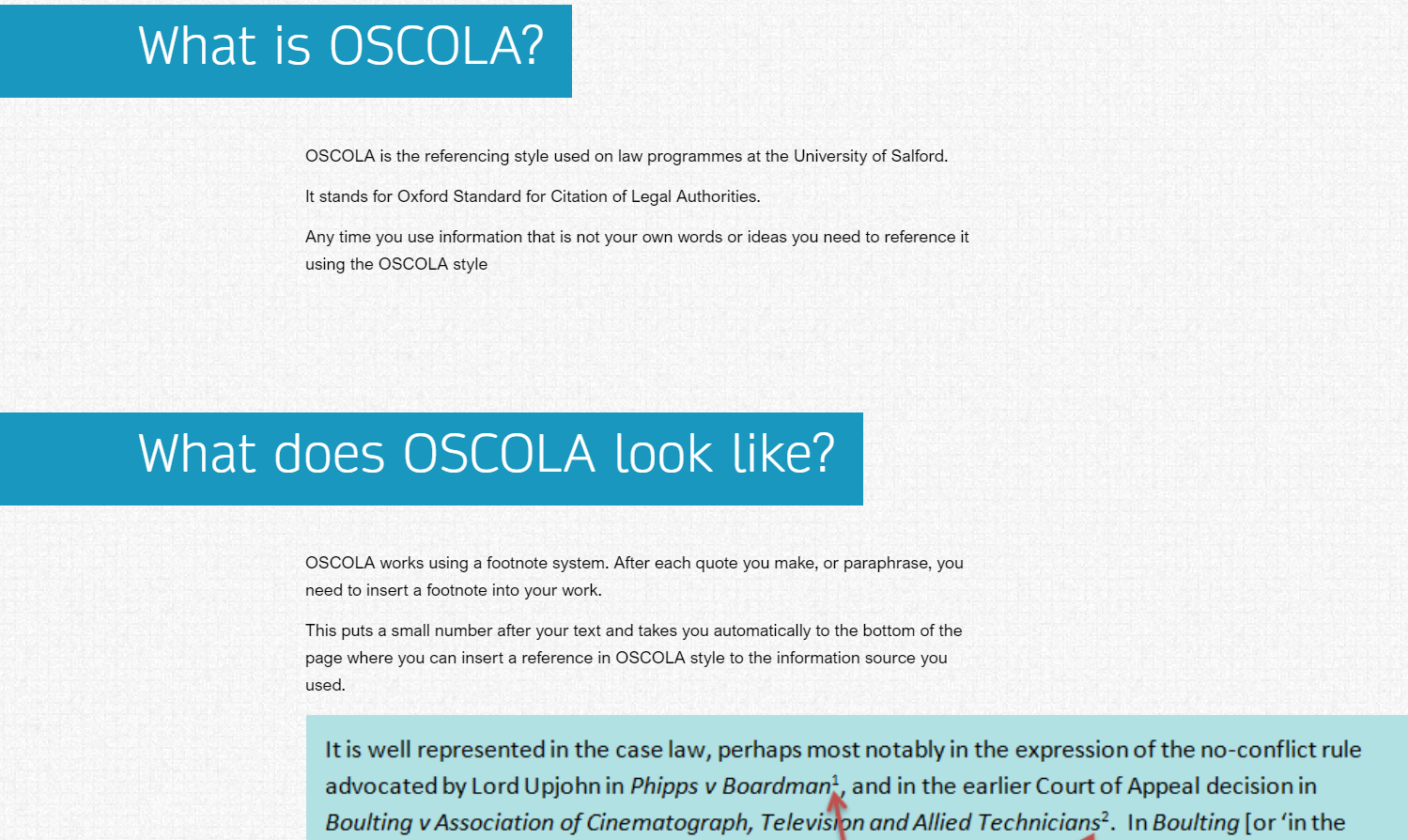 OSCOLA Referencing For Law Students University Of Salford