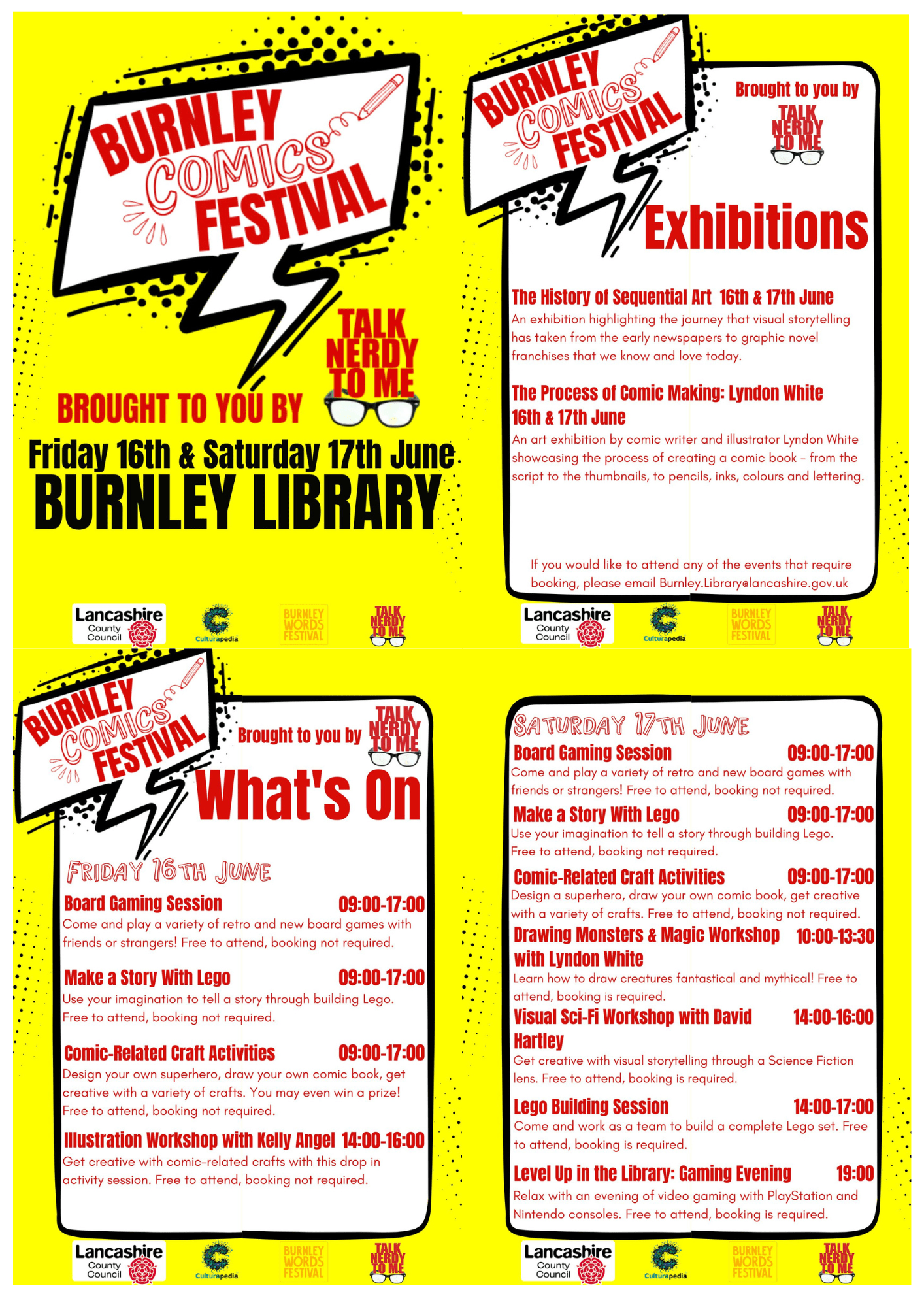 Burnley Comic Fest poster