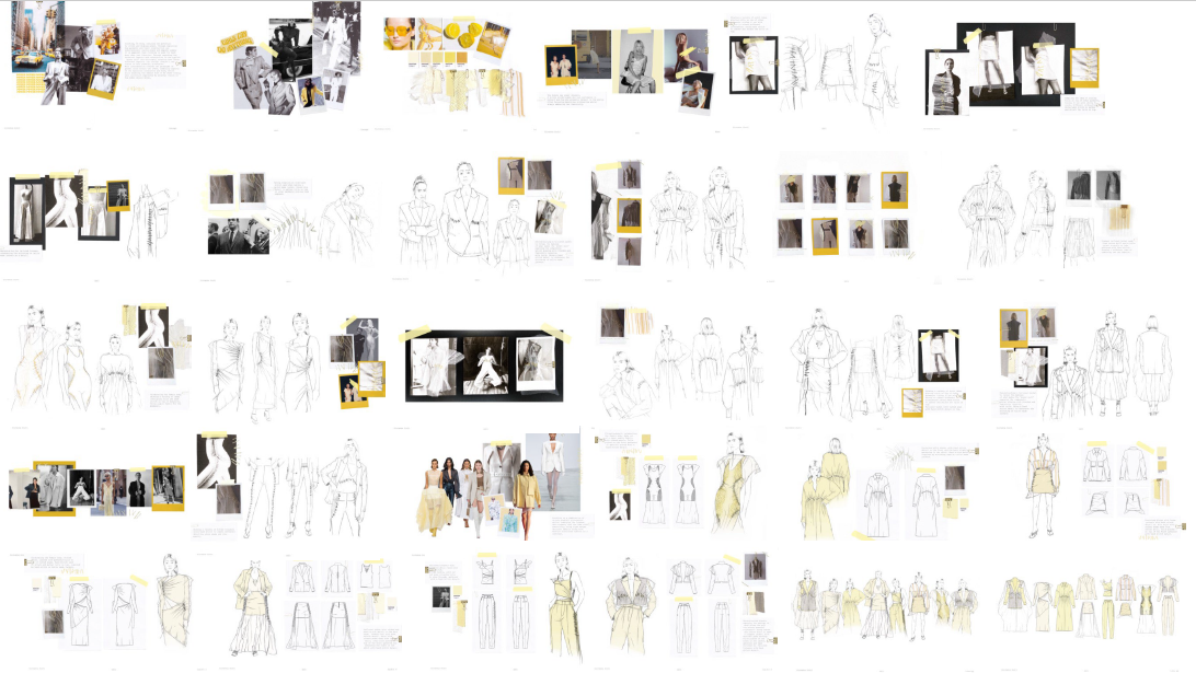 Screenshots of a major fashion project 
