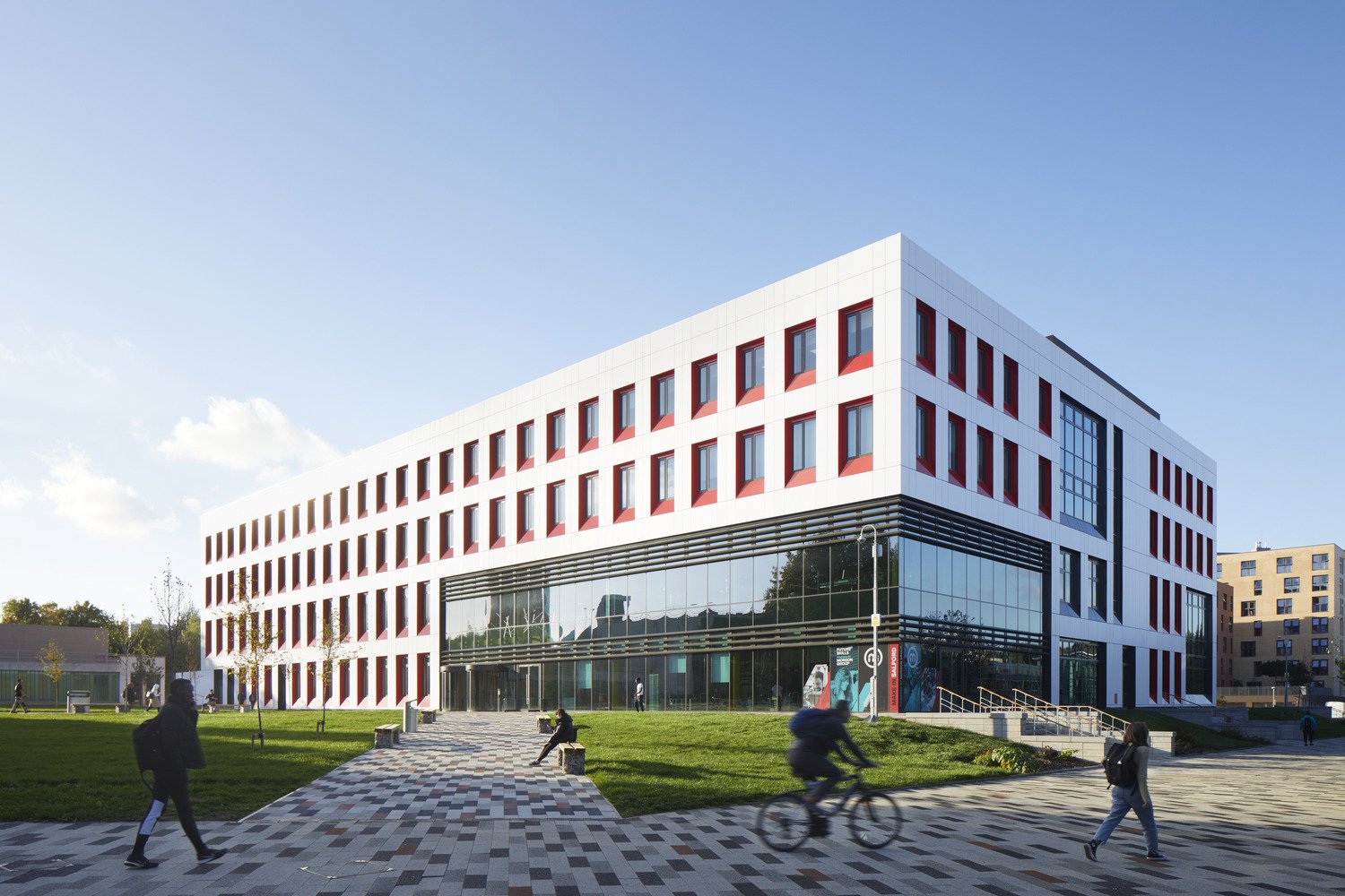 Exterior view of the SEE Building at the University of Salford