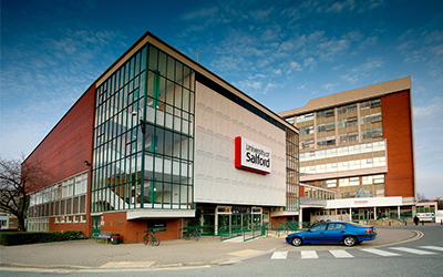 Maxwell Building exterior view, University of Salford