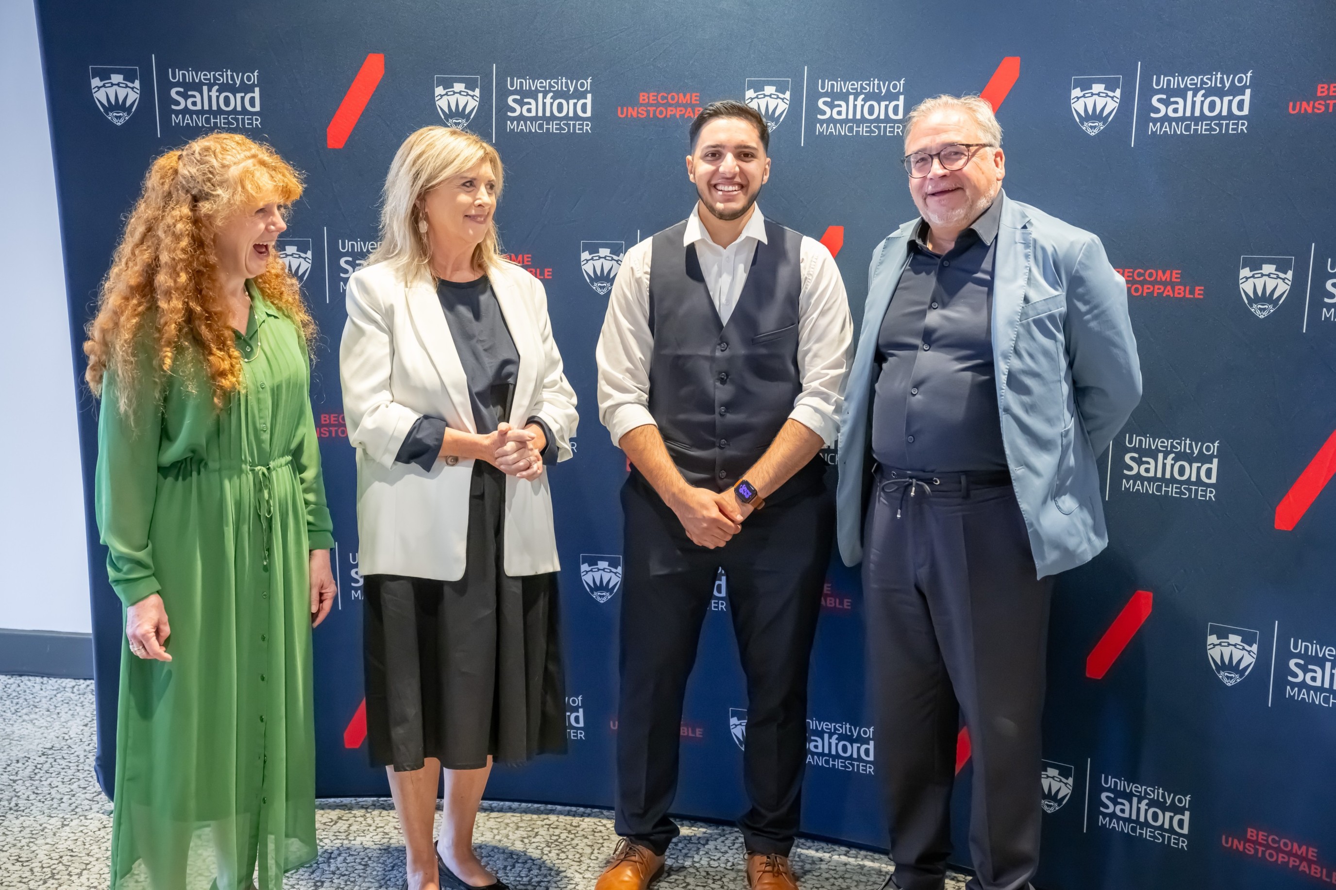 Left to right: Jo Purves, Lucy Meacock,  Amaar Azam and Ged Mason