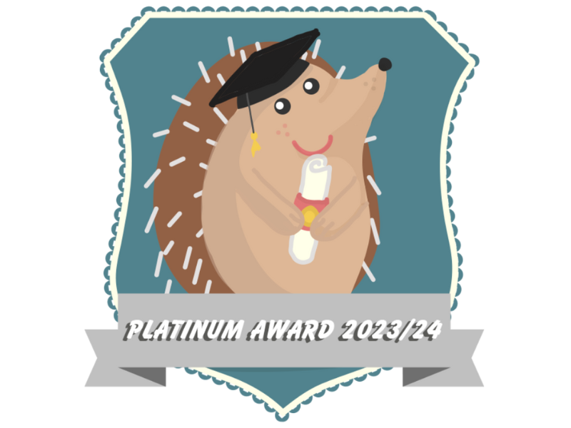 Hedgehog friendly campus (HFC) platinum award logo