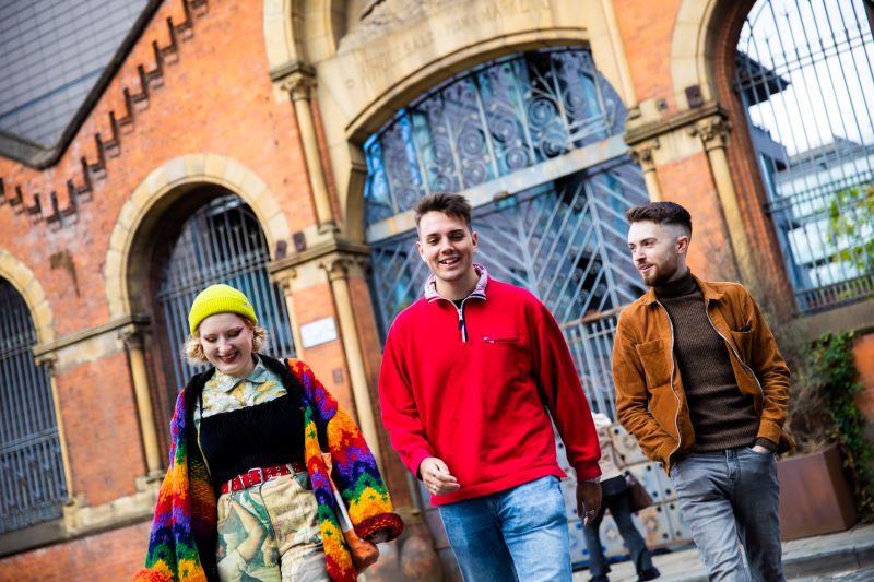 Three students exploring Manchester