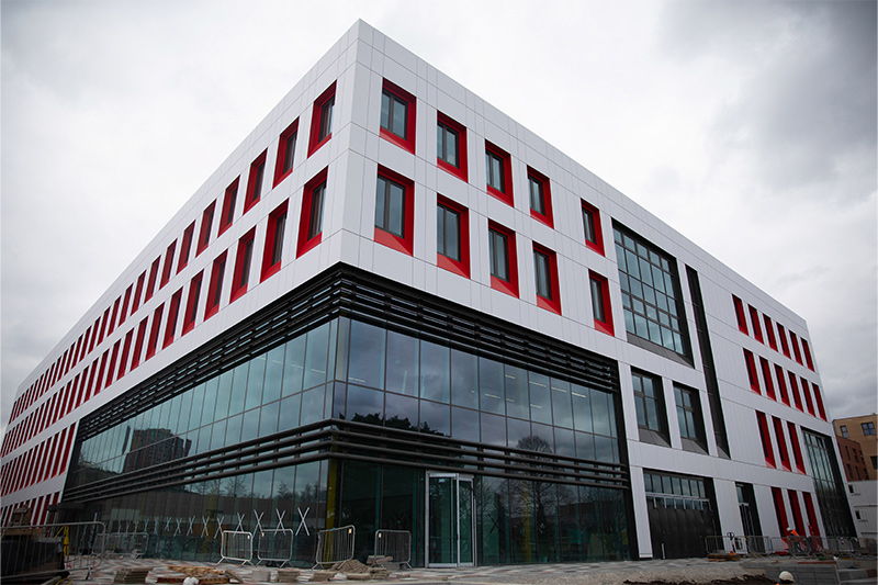 Exterior view of the SEE Building at the University of Salford