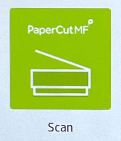 The scan button on the printer