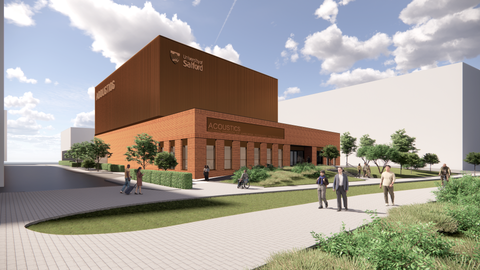 Artists impression of the Acoustics Building, University of Salford