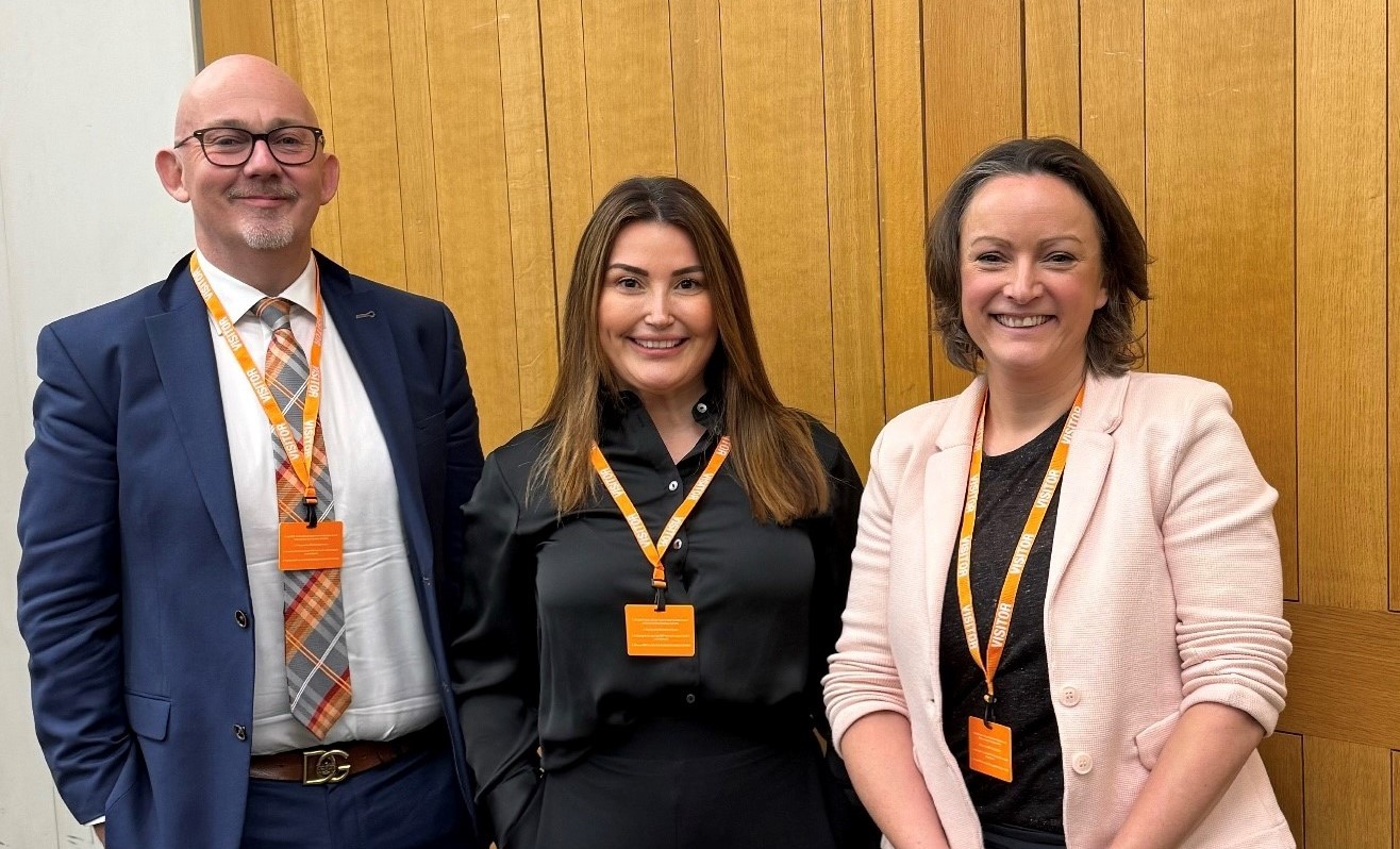 Dr Dale Webb (CEO of NASS), Prof Yeliz Prior and Sarah Campbell (CEO of the BSR)