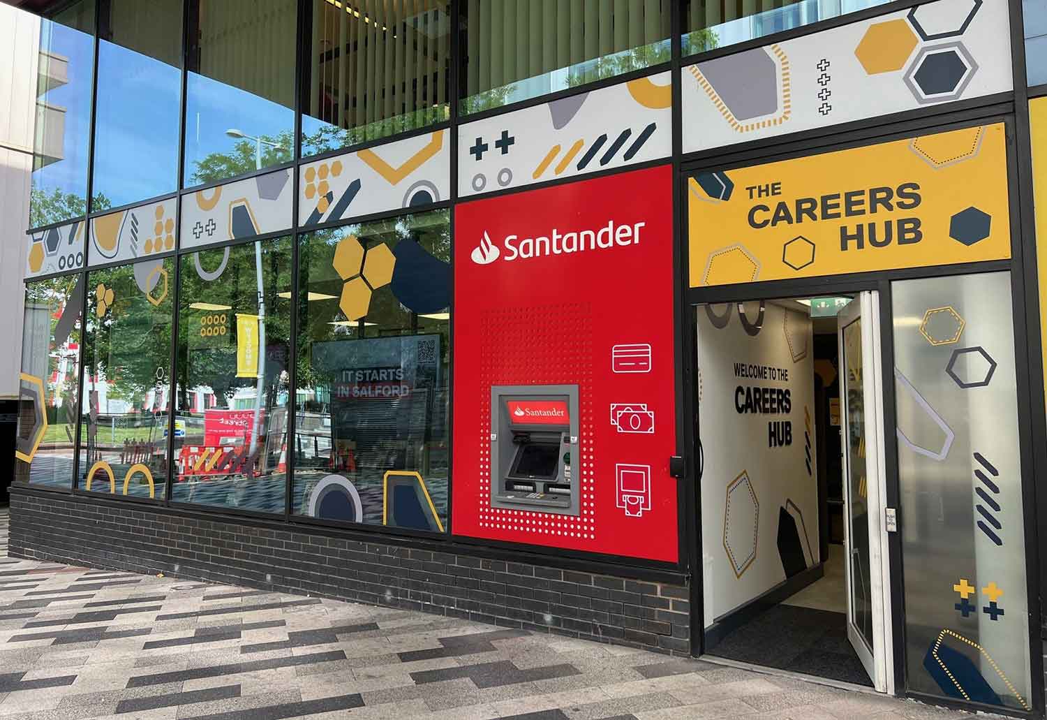 The entrance to the Careers Hub at the Lady Hale building.