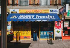 A money transfer shop