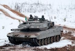 Image shows Leopard 2 tank provided by German forces for Ukraine
