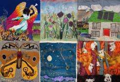 Image is of six panels from the Loving Earth Project 