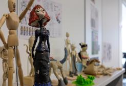 An animation figure in a classroom 
