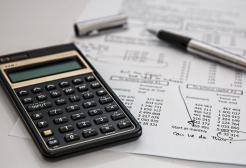 Calculator and budget planning sheet