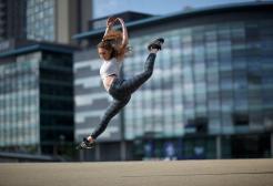 Dance student at MediaCity Campus