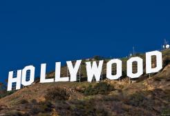 An image of the Hollywood sign in Los Angeles, California
