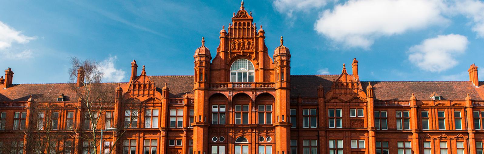 Front view of Peel Building, University of Salford