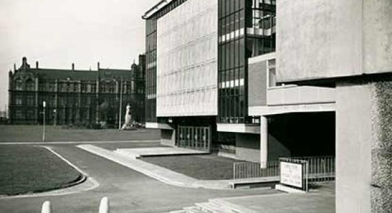 An archive image of Maxwell Hall